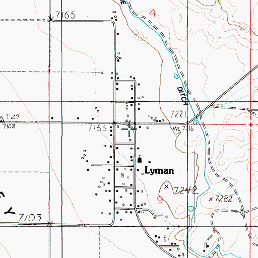 Topographic Map of Town of Lyman, UT