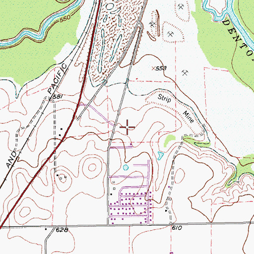 Topographic Map of Town of Marshall Creek (historical), TX