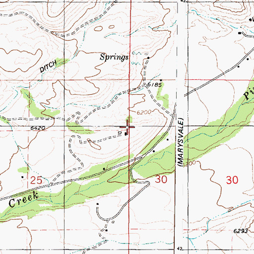 Topographic Map of Town of Marysvale, UT