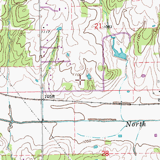 Topographic Map of City of McLoud, OK