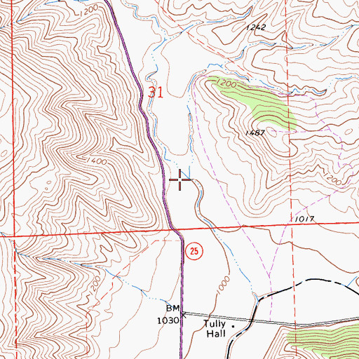 Topographic Map of De Alvarez Creek, CA