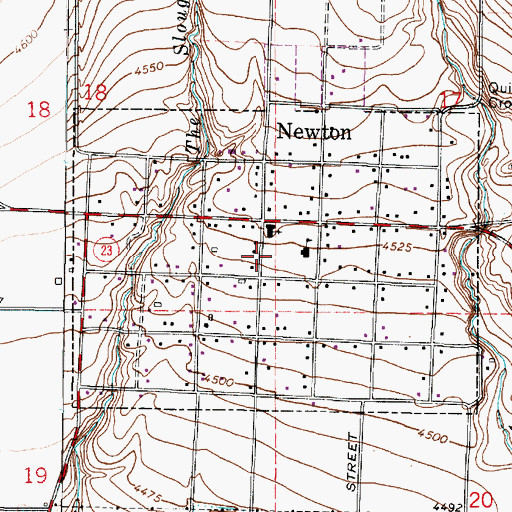 Topographic Map of Town of Newton, UT