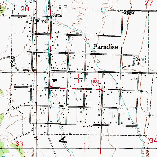 Topographic Map of Town of Paradise, UT