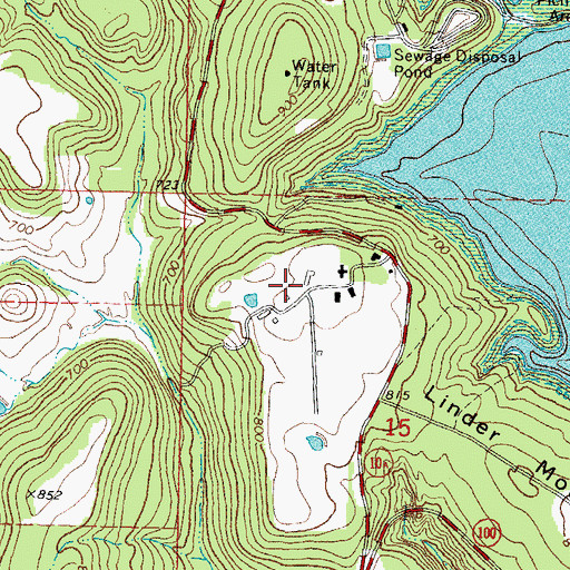 Topographic Map of Town of Paradise Hill, OK
