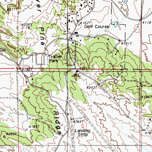Topographic Map of Town of Pine Haven, WY
