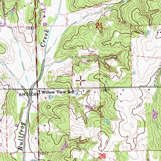 Topographic Map of Town of Pink, OK