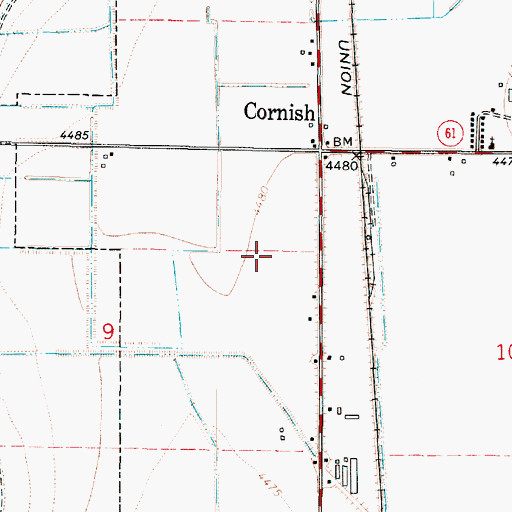 Topographic Map of Town of Cornish, UT