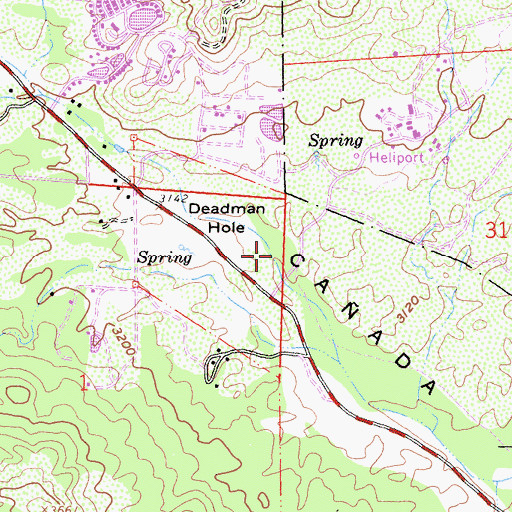 Topographic Map of Deadman Hole, CA