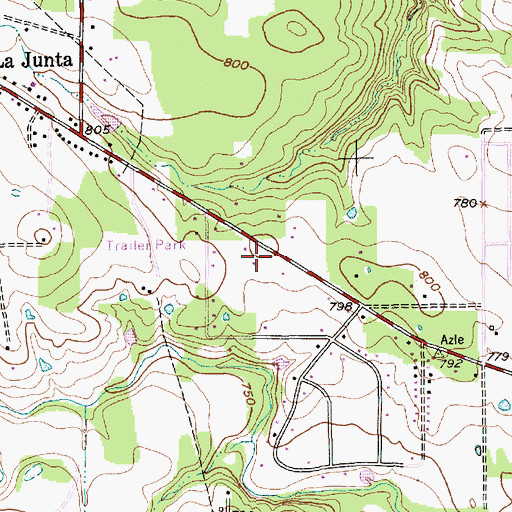 Topographic Map of Town of Sanctuary, TX