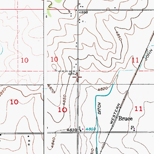 Topographic Map of Town of Severance, CO