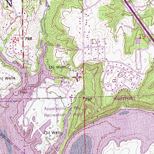 Topographic Map of Town of Shady Grove (historical), OK