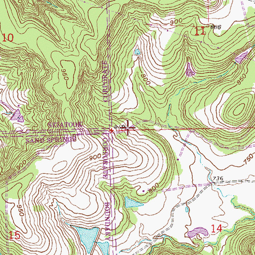 Topographic Map of City of Skiatook, OK