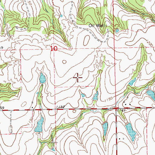 Topographic Map of Town of Slaughterville, OK