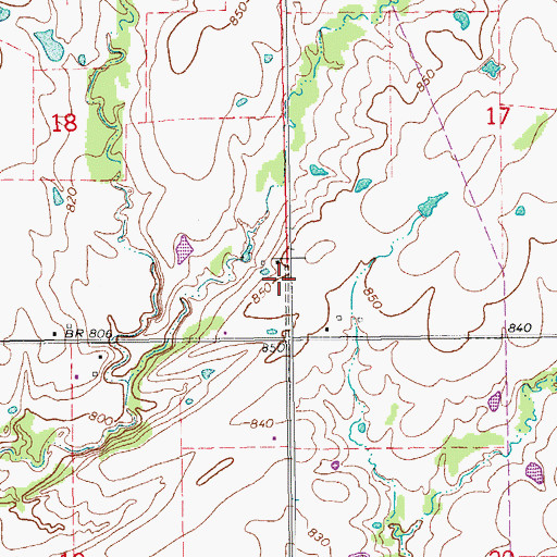 Topographic Map of Town of Springer, OK