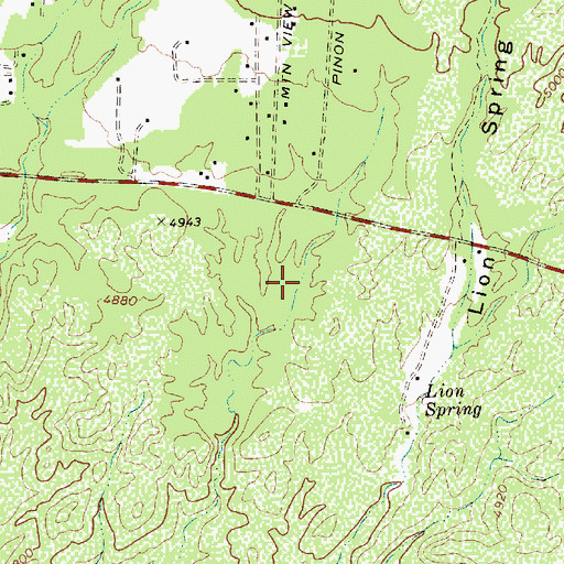 Topographic Map of Town of Star Valley, AZ