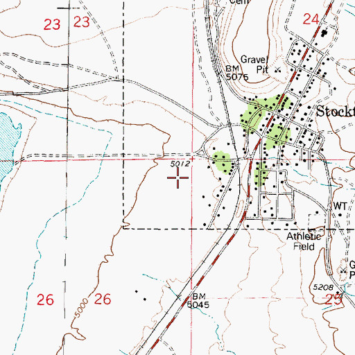 Topographic Map of Town of Stockton, UT