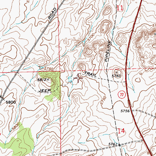 Topographic Map of Town of Taylor, AZ