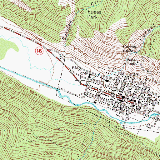 Topographic Map of Town of Telluride, CO