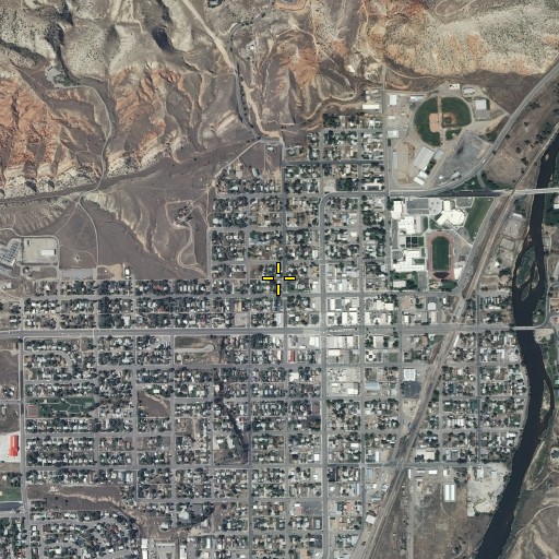 Aerial/Satellite Image of Town of Thermopolis, WY