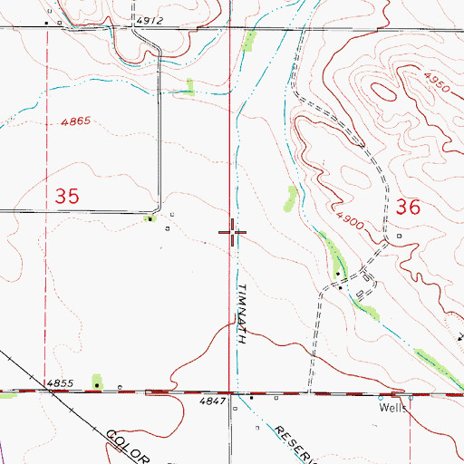 Topographic Map of Town of Timnath, CO