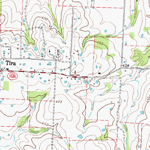 Topographic Map of Town of Tira, TX