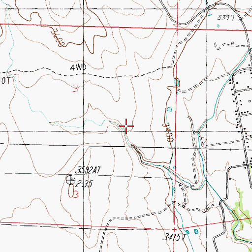 Topographic Map of City of Toquerville, UT