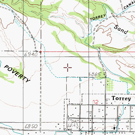 Topographic Map of Town of Torrey, UT
