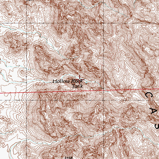 Topographic Map of Hollow Rock Tank, AZ