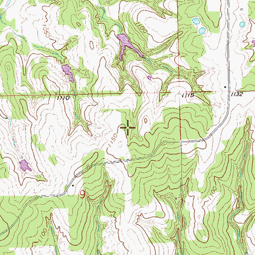Topographic Map of Town of Tribbey, OK