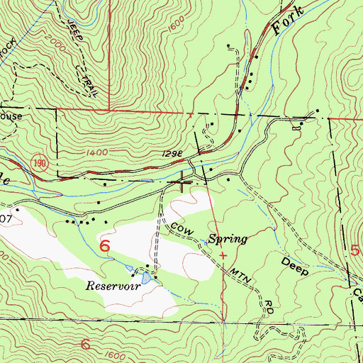 Topographic Map of Deep Canyon, CA