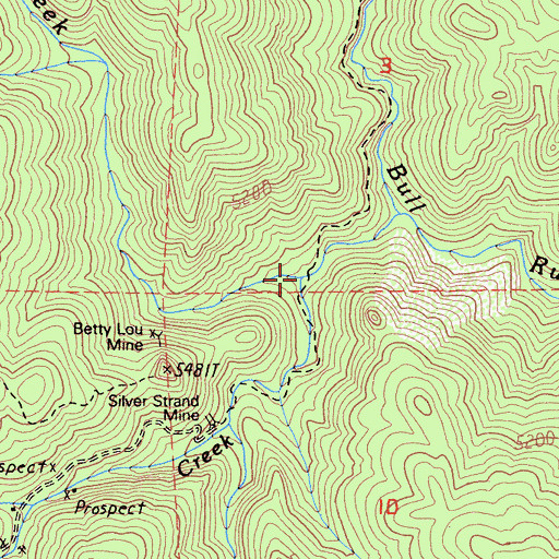 Topographic Map of Deep Creek, CA