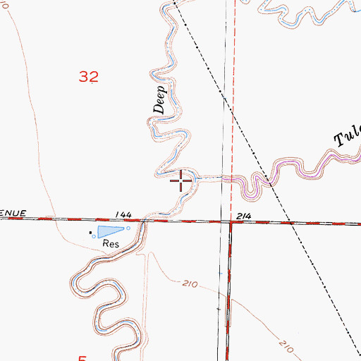 Topographic Map of Deep Creek, CA