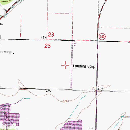 Topographic Map of Town of Webbers Falls, OK