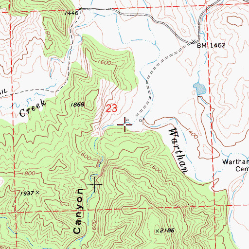 Topographic Map of Deep Well Canyon, CA