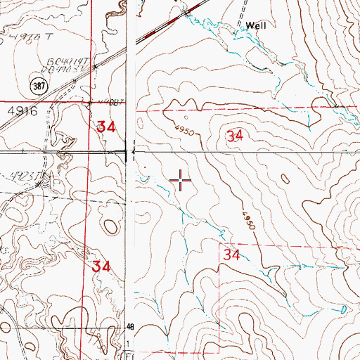 Topographic Map of Town of Wright, WY