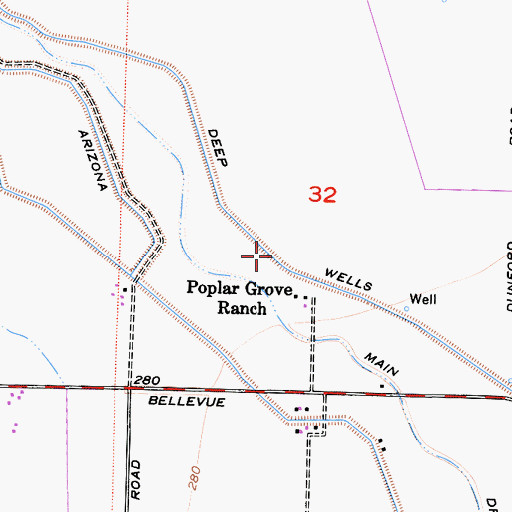 Topographic Map of Deep Wells Ditch, CA
