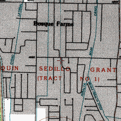 Topographic Map of Village of Bosque Farms, NM