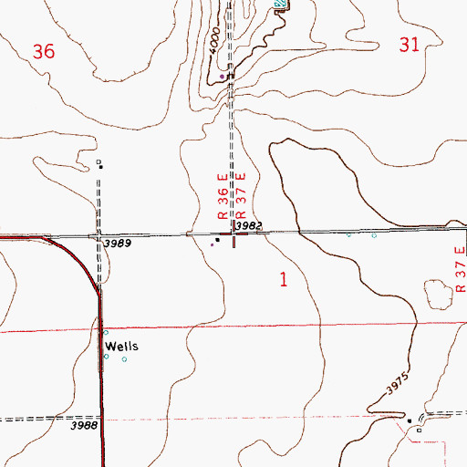 Topographic Map of Village of Causey, NM