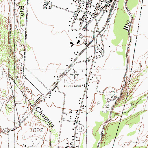 Topographic Map of Village of Chama, NM