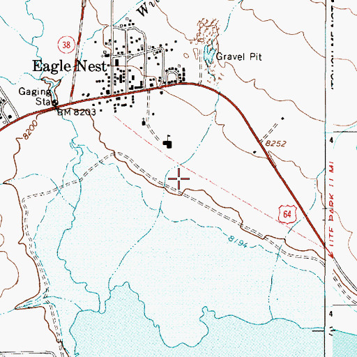 Topographic Map of Village of Eagle Nest, NM