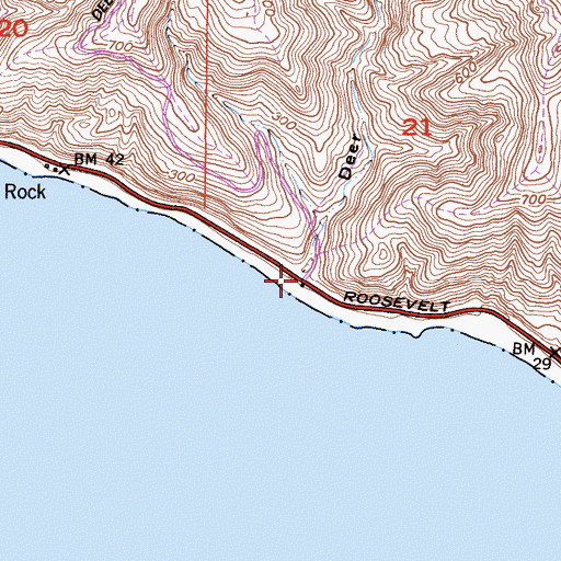 Topographic Map of Deer Canyon, CA