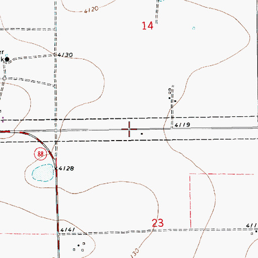 Topographic Map of Village of Floyd, NM