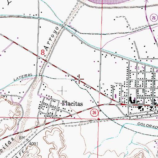 Topographic Map of Village of Hatch, NM