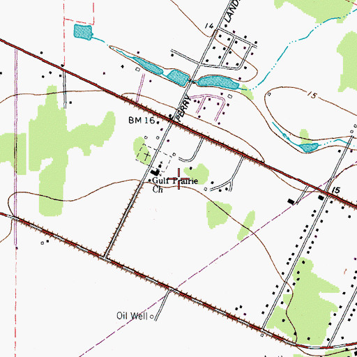 Topographic Map of Village of Jones Creek, TX