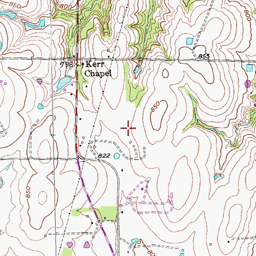 Topographic Map of City of Knollwood, TX