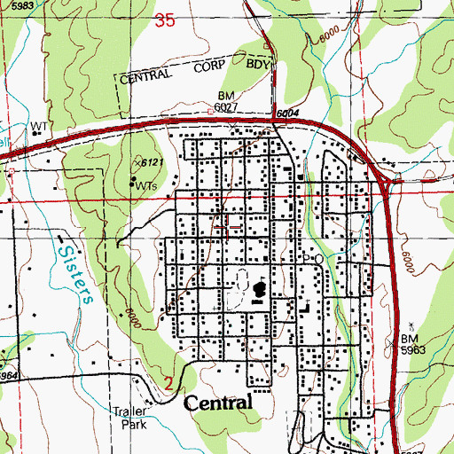 Topographic Map of Village of Santa Clara, NM