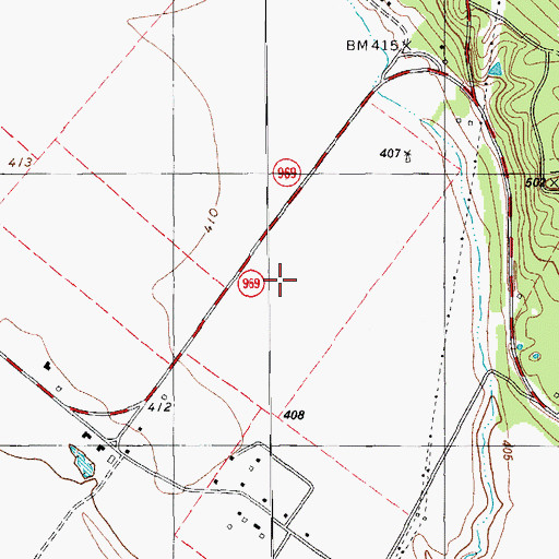 Topographic Map of Village of Webberville, TX