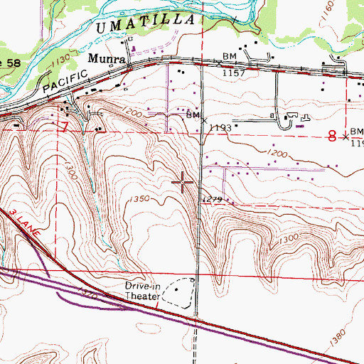 Topographic Map of Gopher Flats, OR