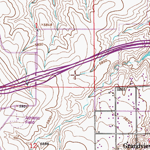Topographic Map of Airport 320 Industrial Park, CO