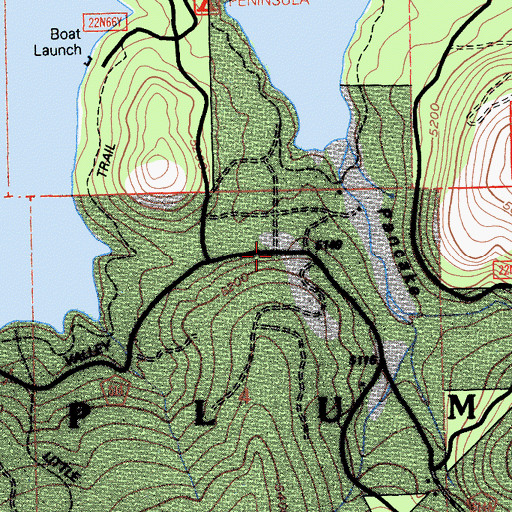 Topographic Map of Little Grass Valley, CA